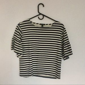 J. Crew navy and white stripped top